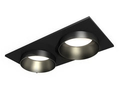 SPOT DOUBLE ROND ALUMINUM NOIR
