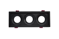 SPOT RETRAIT CARRE TRIPLE ALUMINUM + PC NOIR