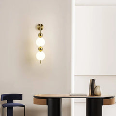 APPLIQUE MURAL LED EN VERRE GOLD