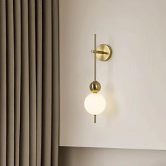 APPLIQUE MURALE LED EN VERRE GOLD