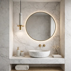 SUSPENSION EN MARBRE NATUREL LISSE BLANC