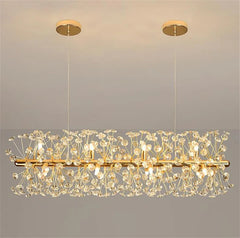 LUSTRE OVALE LONGUE GOLD