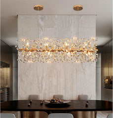 LUSTRE OVALE LONGUE GOLD