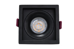 SPOT RETRAIT CARRE ALUMINUM+PC NOIR