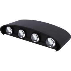 APPLIQUE EXTERIEUR 4P LED NOIR