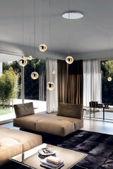 Suspensions chromées orientables Gold/Silver