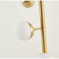 Lampadaire Moderne à Sphères en Verre Blanc