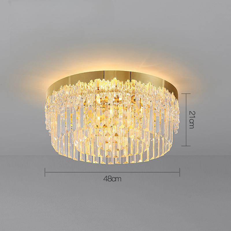 plafonnier doré moderne