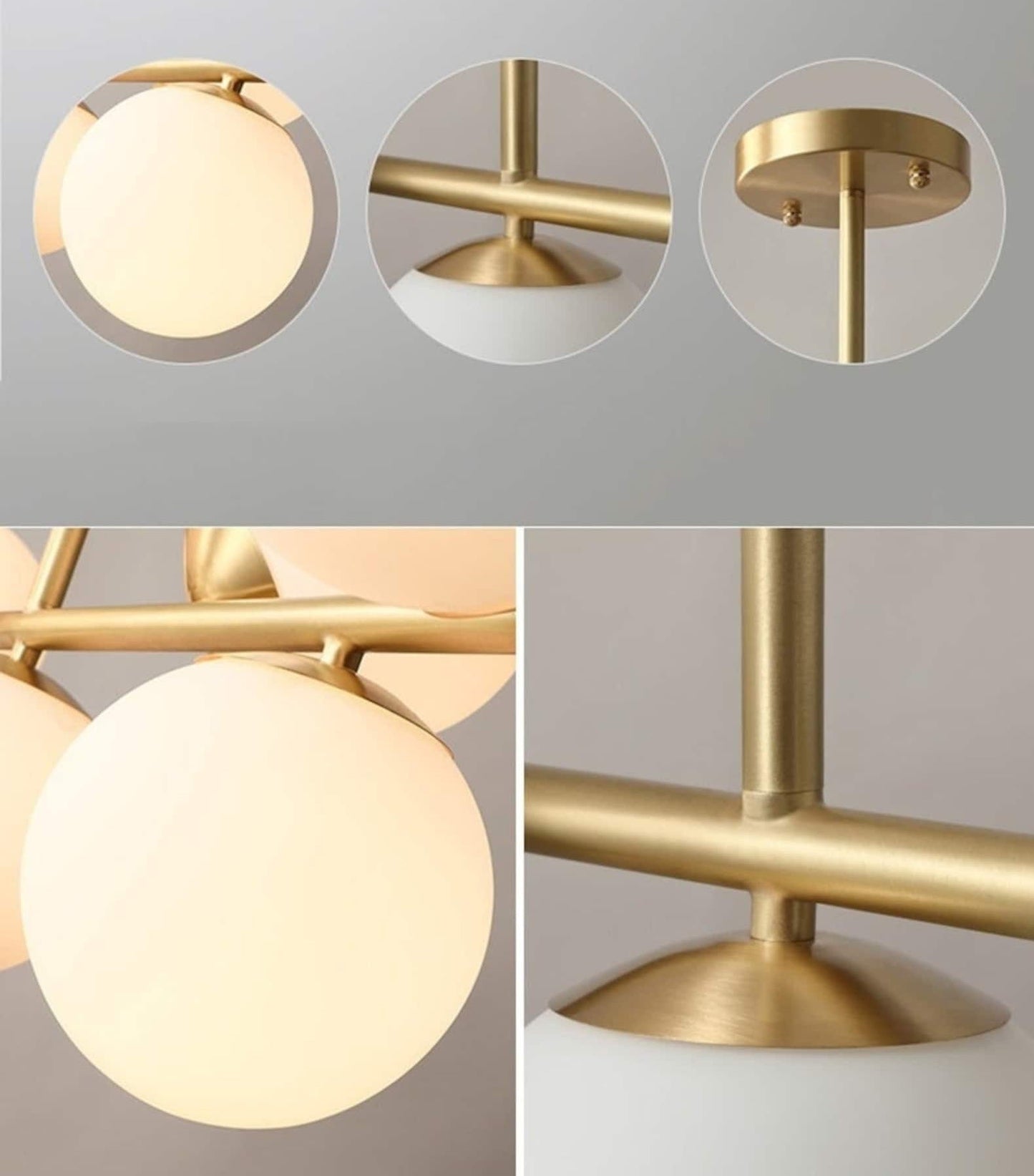 Lustre Nordique à Boules Blanches