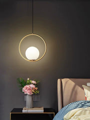 Suspensions en laiton et verre glacé