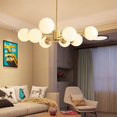 PLAFONNIER ENJI 8 BOULES BLANC