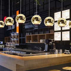 Suspensions en Boule de Verre Miroir