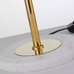 Lampadaire Doré Avec Pied en Marbre
