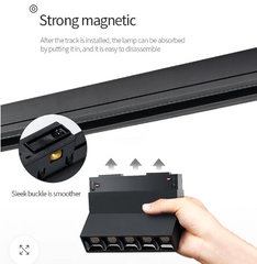 Projecteur Laser Orientable 3000/4000°K pour éclairage sur rail magnétique