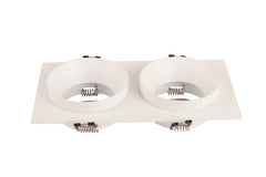 SPOT DOUBLE ROND ALUMINUM BLANC