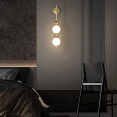 APPLIQUE MURAL LED EN VERRE GOLD