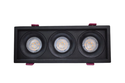 SPOT RETRAIT CARRE TRIPLE ALUMINUM + PC NOIR