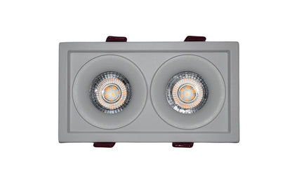 SPOT RETRAIT CARRE DOUBLE ALUMINUM+PC BLANC