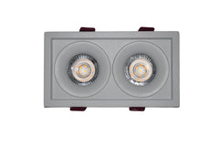 SPOT RETRAIT CARRE DOUBLE ALUMINUM+PC BLANC