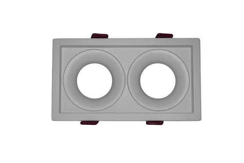 SPOT RETRAIT CARRE DOUBLE ALUMINUM+PC BLANC