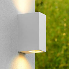 APPLIQUE EXTERIEUR IP65 2XGU10 CARRE BLANC