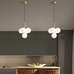 SUSPENSION  4 BOULES  WHITE