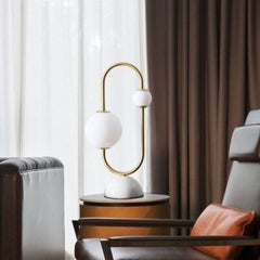 LAMPE DE TABLE MELANIA  BLANC