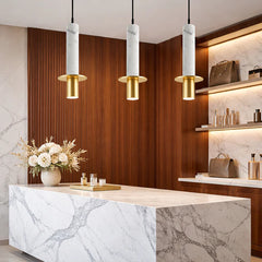 SUSPENSION EN MARBRE NATUREL LISSE BLANC