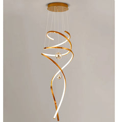 LUSTRE LED DOUBLE HAUTEUR BIELLA GOLD