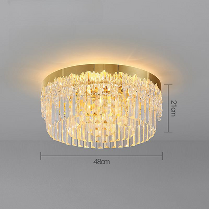 plafonnier doré moderne