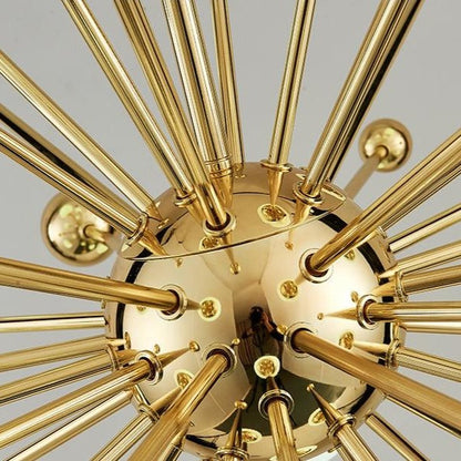 Lustre géométrique en blanc et doré