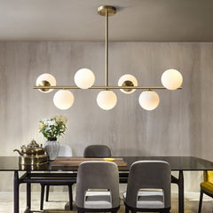 Lustre Nordique à Boules Blanches