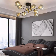 PLAFONNIER  VISTA  8 BOULES FUMMEES