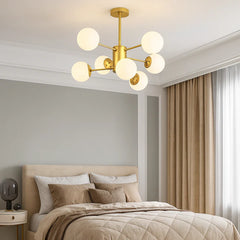 PLAFONNIER 6 BOULES BLANC