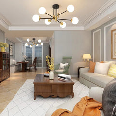 PLAFONNIER VISTA 6 BOULES BLANC