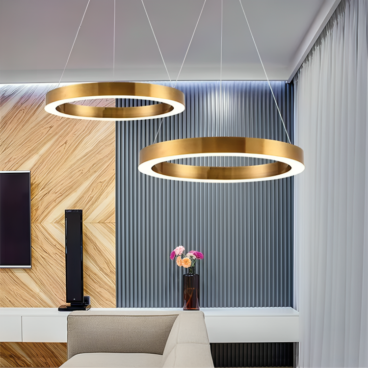 Suspensions design anneaux à LED