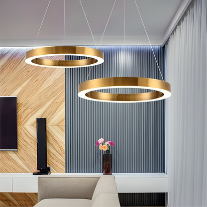 Suspensions design anneaux à LED