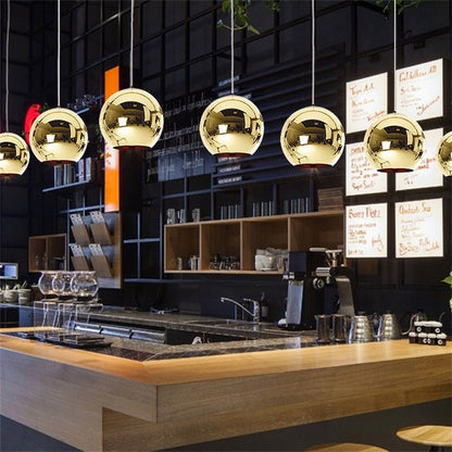 Suspensions en Boule de Verre Miroir