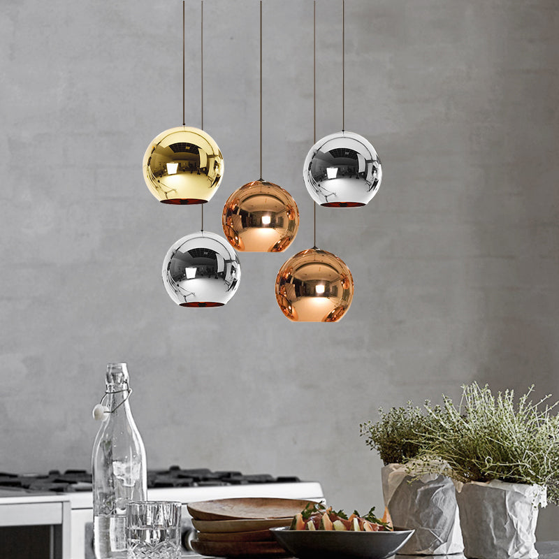 Suspensions en Boule de Verre Miroir