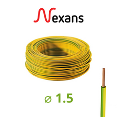 CABLE T.H 1.5 VERT/JAUNE INGELEC/NEXANS