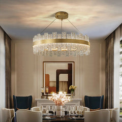 LUSTRE LED BONAO EN VERRE/GOLD