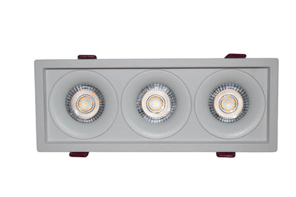 SPOT RETRAIT CARRE TRIPLE ALUMINUM + PC BLANC