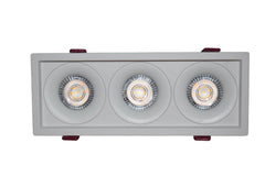 SPOT RETRAIT CARRE TRIPLE ALUMINUM + PC BLANC