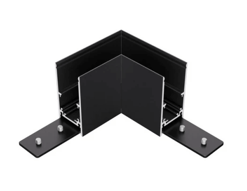 Coude 90° horizontal de rail encastrée pour éclairage magnétique