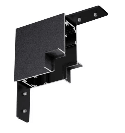 Coude 90° vertical de rail encastrée pour éclairage magnétique